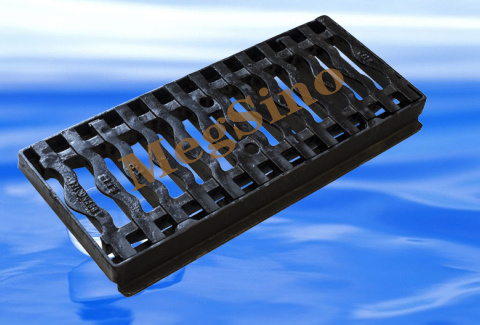 Gully Grating with Curved Crossbars and Frame