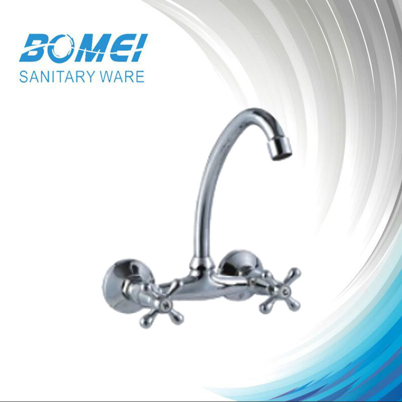 Double Handle Wall Mounted Kitchen Faucet (BM57502)