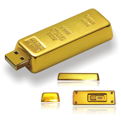 Golden Bar Metal USB Flash Disk USB Flash Drive