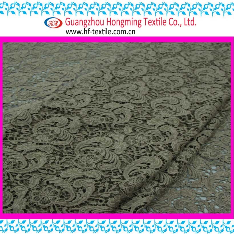 Brown Nature Floral Water Soluble Embroidery Desgin for Garment