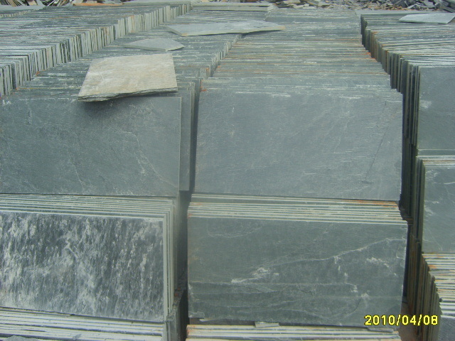 Natural Split Green Slate Tiles for Flooring (SSS-93)