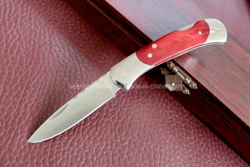 Wood Handle Folding Knife (SE-0509)