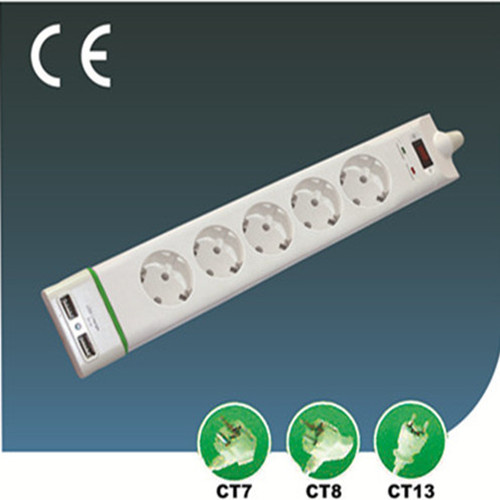 EU Electrical Switch Power Socket with USB