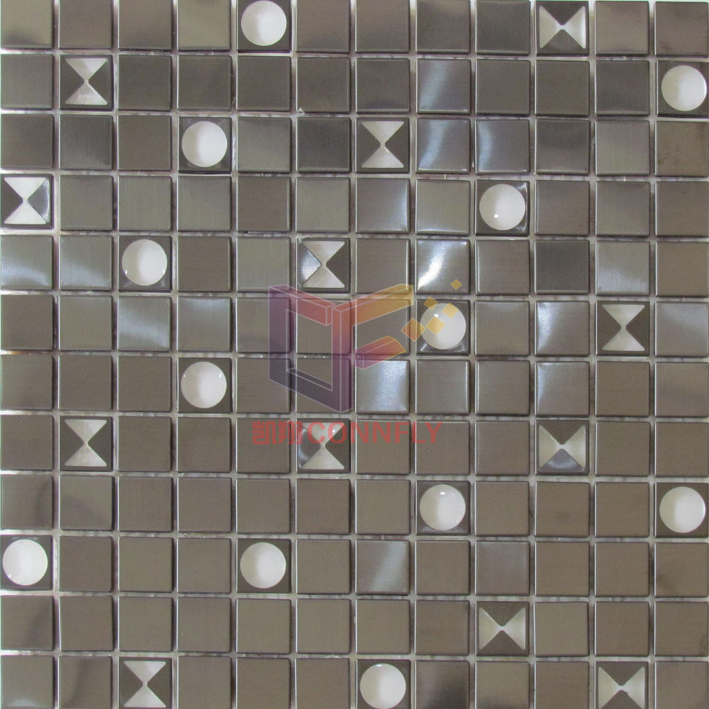 Crystal Inlaid Stainless Steel Mosaic (CFM995)