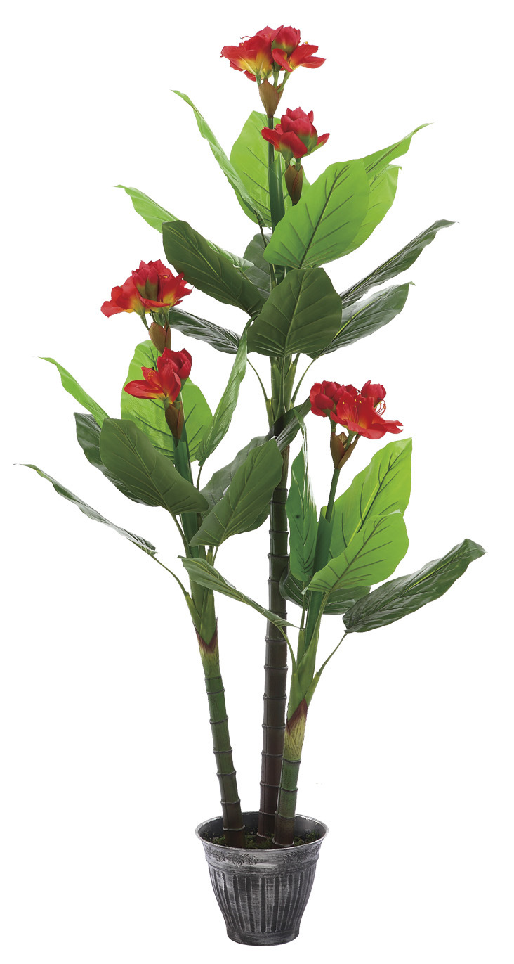 Red Flower Branches Artificial Green Leaves Bonsai 310