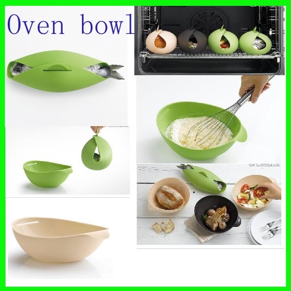 Eco-Friendly Green Silicone Microwave Oven Bowl (SY-dB008)