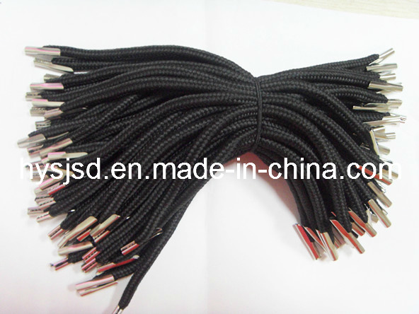 Braided Polyester Shopping Bag Rope with Metal Tips