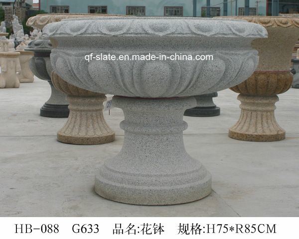 Granite G603 Carving Stone, Stone Flower Pot, Decoration (G-FP02)