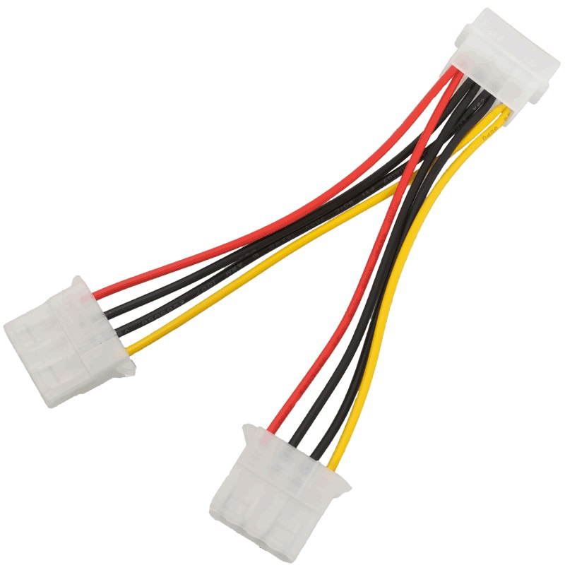 Internal Drive Power 4pin Y-Adapter Cable for Computer