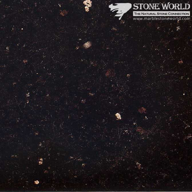 Polished Black Galaxy Granite for Countertops & Vanities (MT048)
