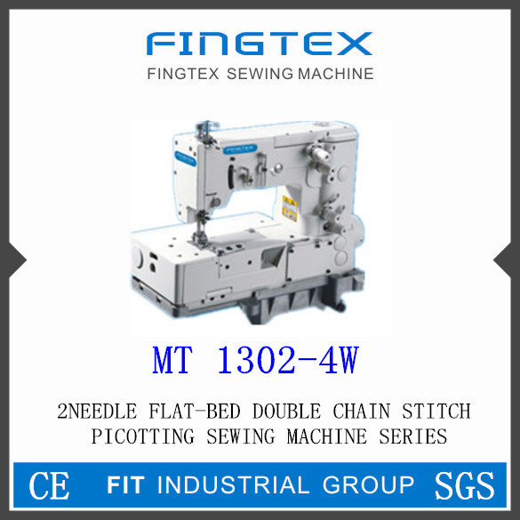 2-Needle Flat Bed Double Chain Stitch Picotting Sewing Machine (1302-4W)
