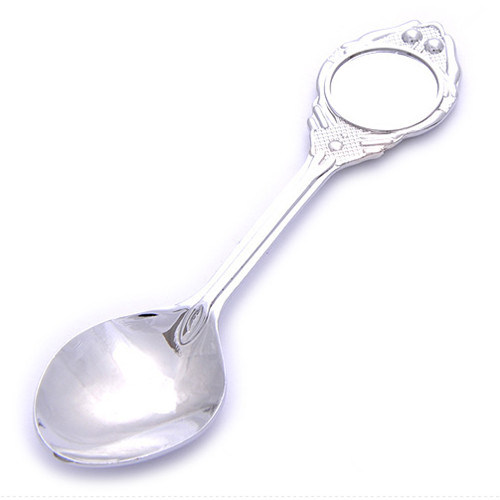 Souvenir Blank Metal Gift Silver Spoon with Custom Logo (FS1069)