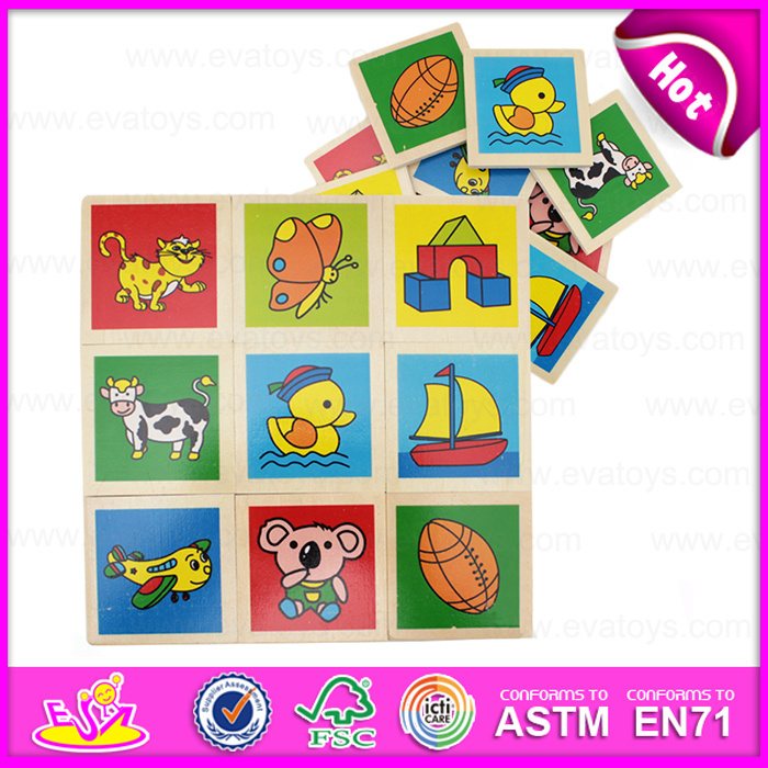 2015 Montessori Wooden Puzzle Toy for Kids, Educational Cheap Wooden Puzzle Toy, Cartoon Shape Learning Wooden Puzzle Toy W14A130