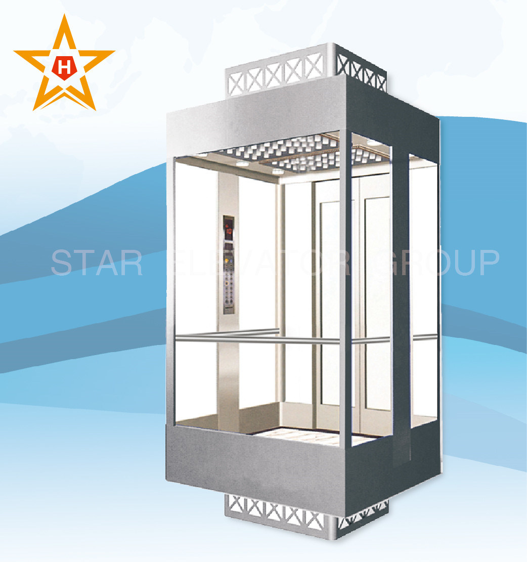 4 Side Observation Glass Panoramic Lift Elevator