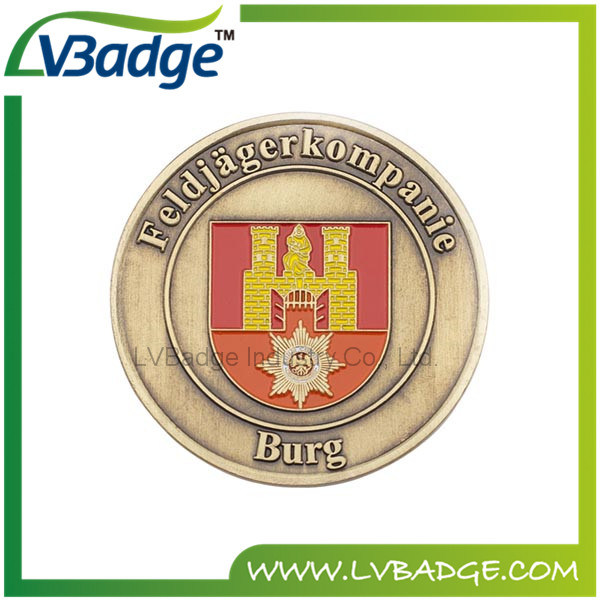 High Quality Enamel Castle Challenge Coin