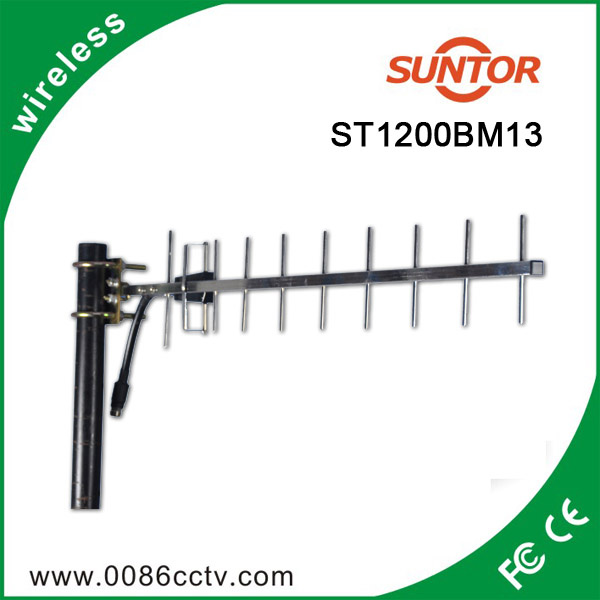 Waterproof 1.2GHz 12dBi High-Efficient Wireless Yagi Directional Antenna