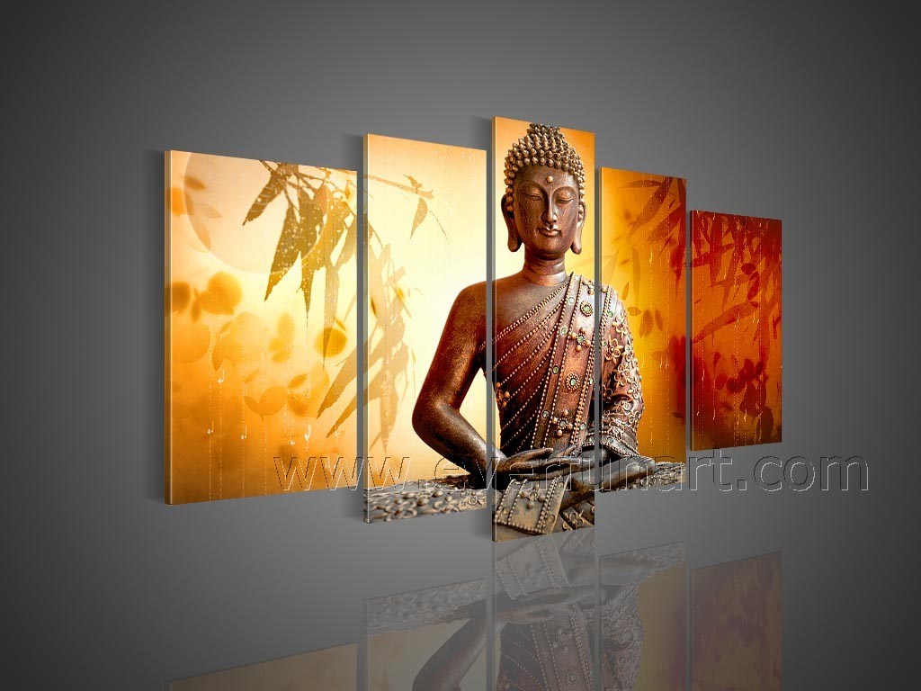 Wall Decoration Buddha Oil Painting on Canvas (BU-002)