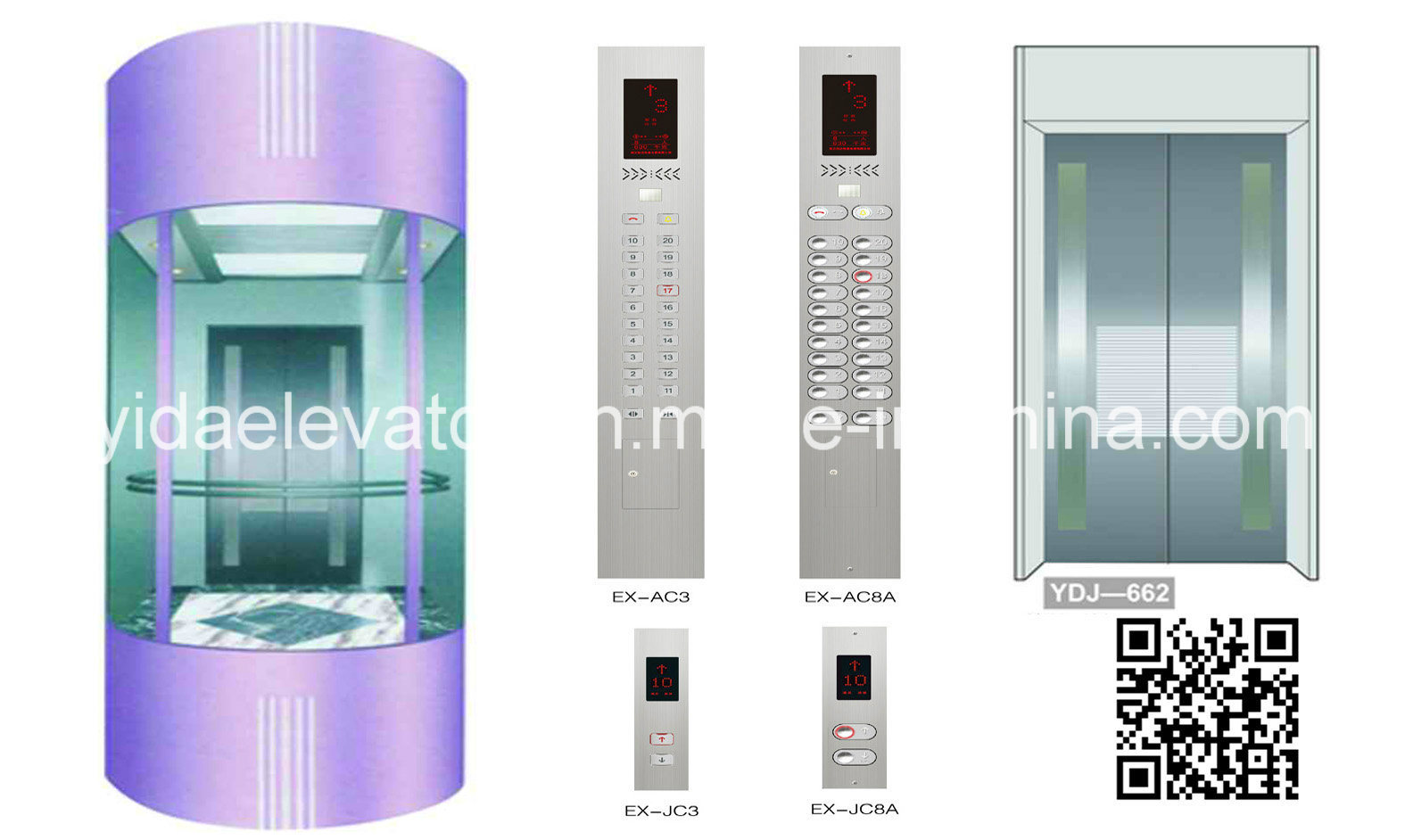 Full Wall Glass Sightseeing Elevator From Professional Elevator Manufacturer