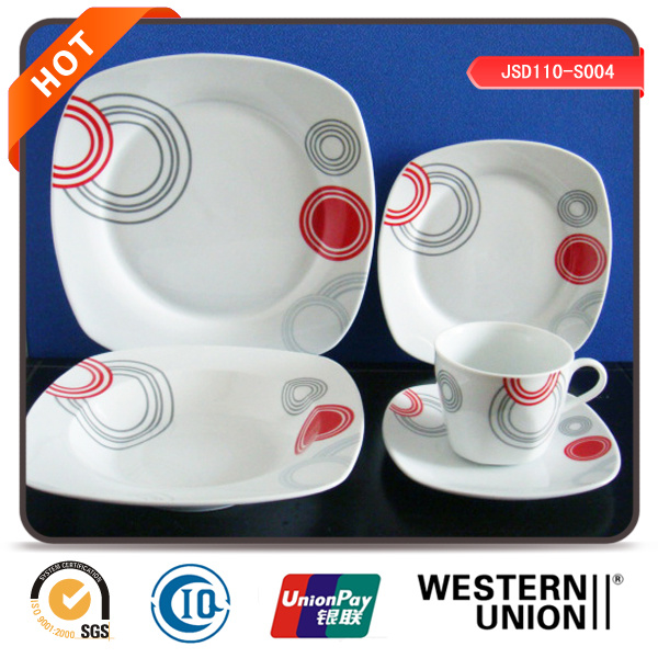 Cheapest 20PCS Square Shape Ceramic Dish