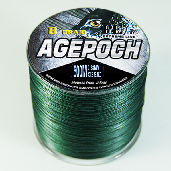 Agepoch Brand PE Multifilament Fishing Line 500m Green Color