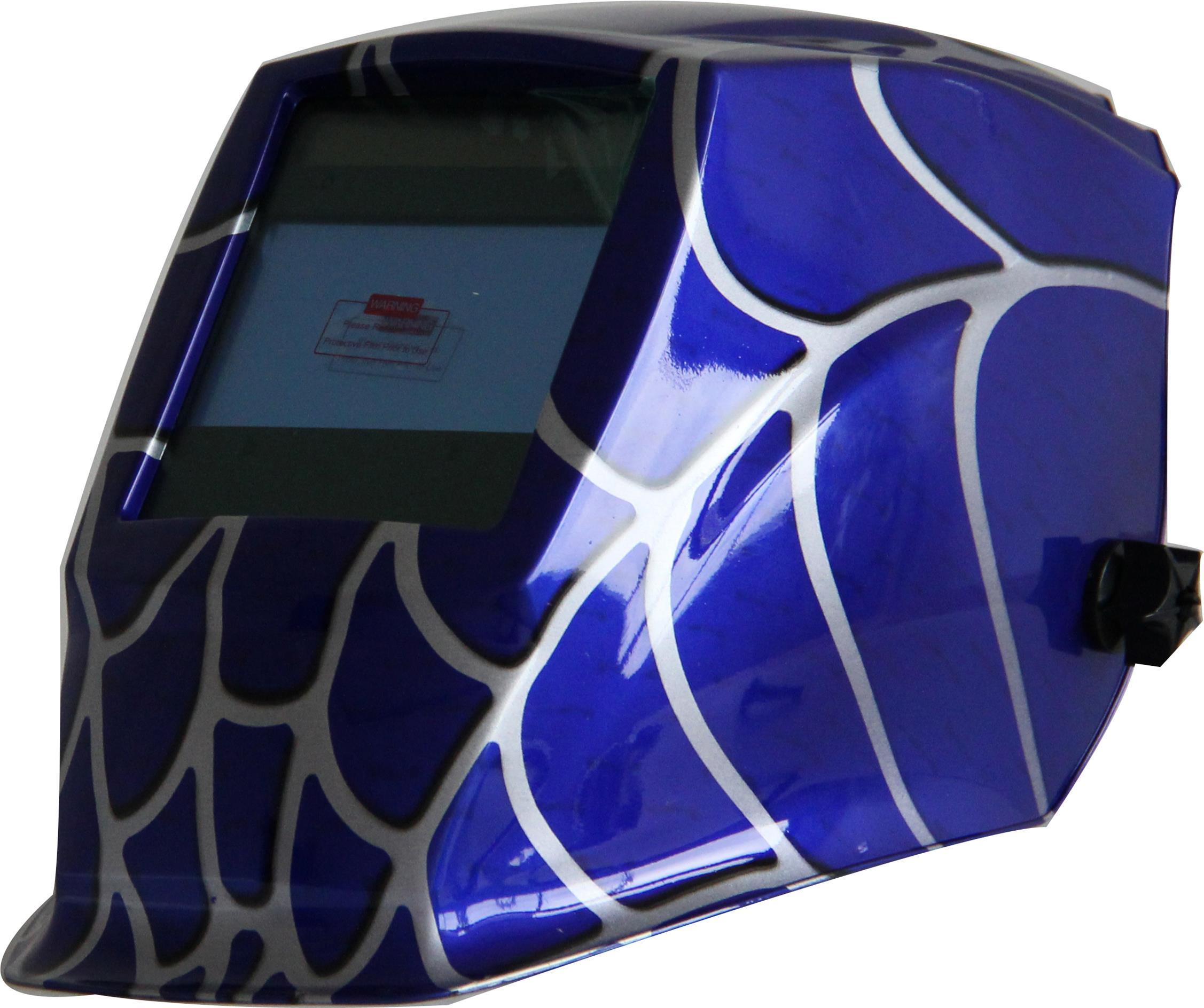 Bule Spider Man Solar Power Auto Darken Welding Helmet
