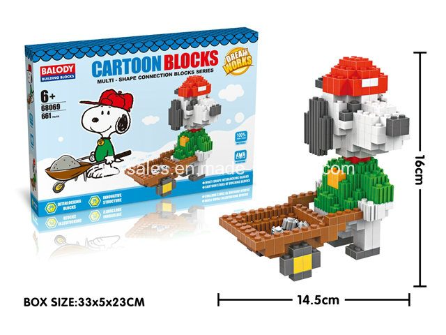 2015 New-Developed Wonderful Snoopy Block Toys