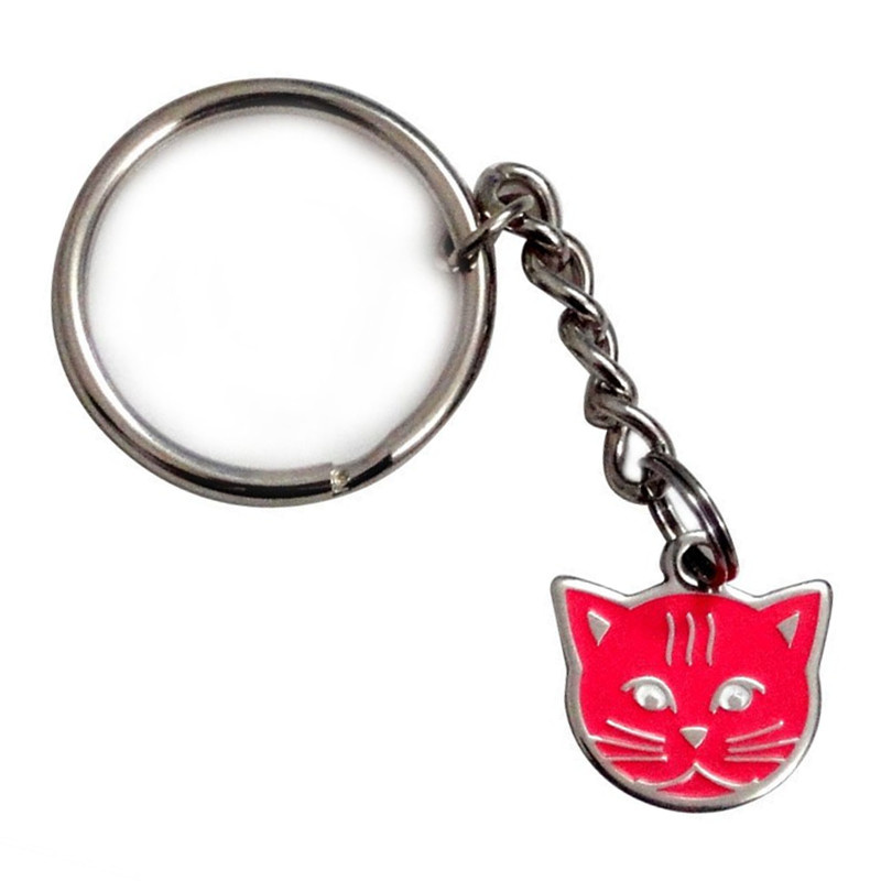 Customized Cat Face PVC Key Chain