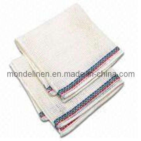 Linen Tea Towel with Color Border