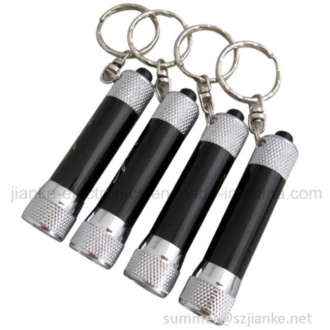 Black LED Flashing Key Chain with Logo Print (4070)