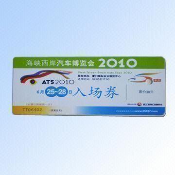 Paper Material Free Design RFID Ticket with Logo for Fair/Meeting
