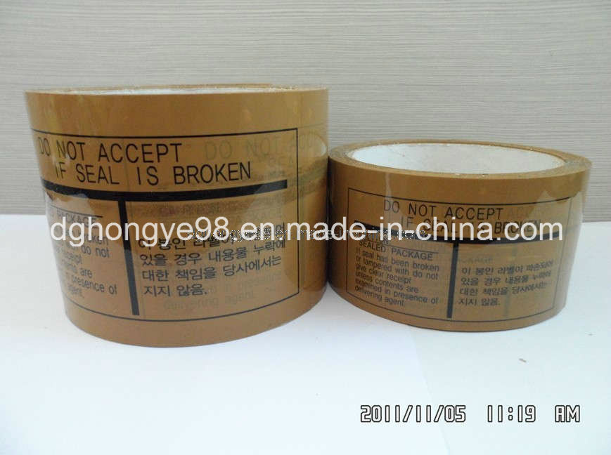 Customize Logo Printed Caution Security Adhesive