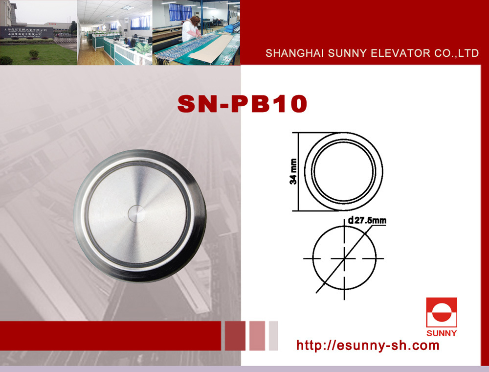 Elevator Push Button with Colorful Ring Light (SN-PB10)