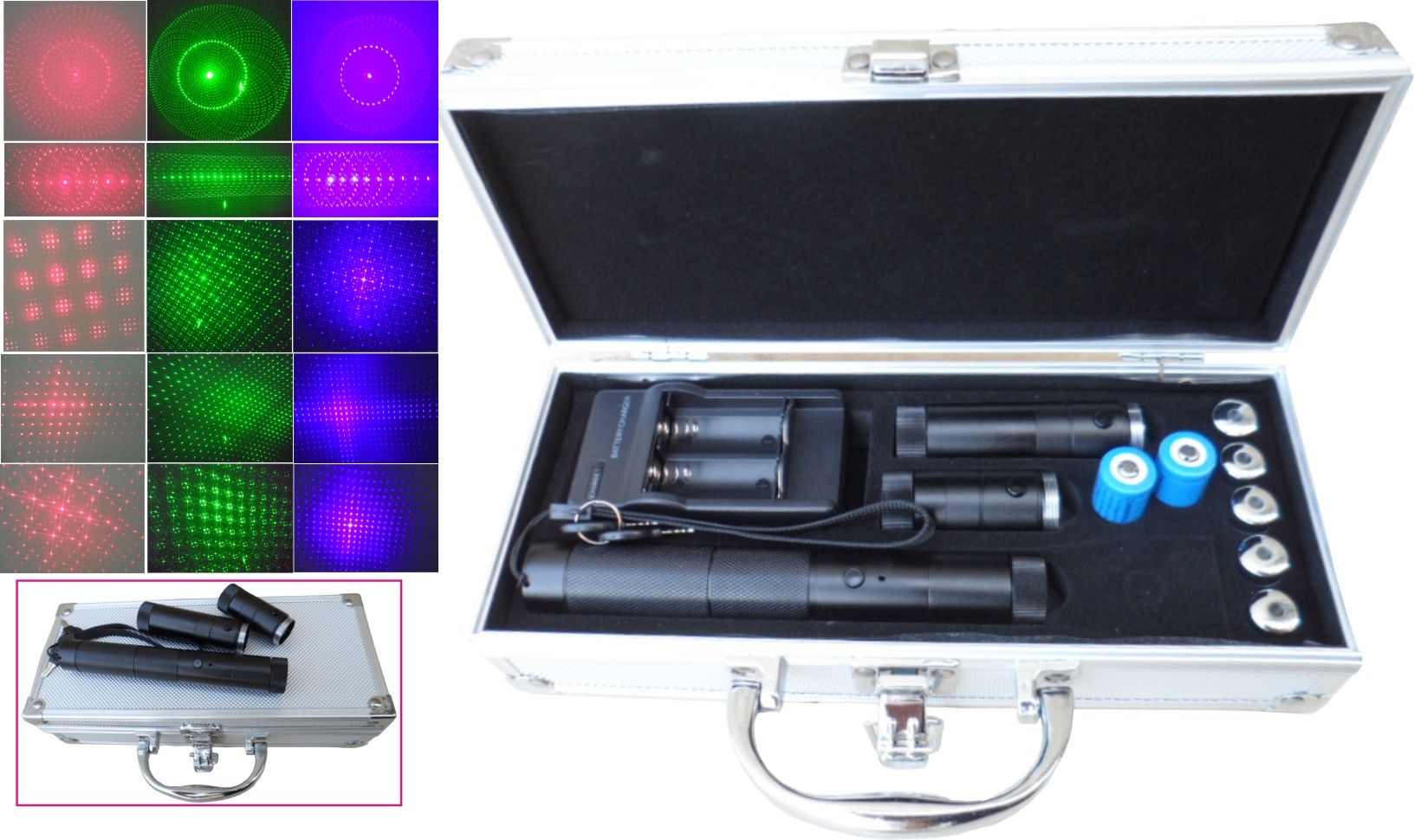 3 in 1 RGB High Power Laser Pointer with Five Laser Heads (XL-BP-210)