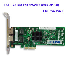 Broadcom BCM5709 Chipset 10/100/1000Mbps Pcie Dual Port Gigabit Server Network Adapter Card with Low Profile