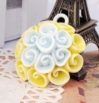 Oriental Characteristics Porcelain Flower Pendant