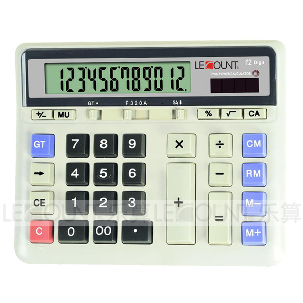 12 Digits Dual Power Desktop Calculator with Large Computer Keys (CA1177)