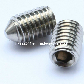 Machined Stainless Steel Hex Socket Insert Cone Point Grub Screw