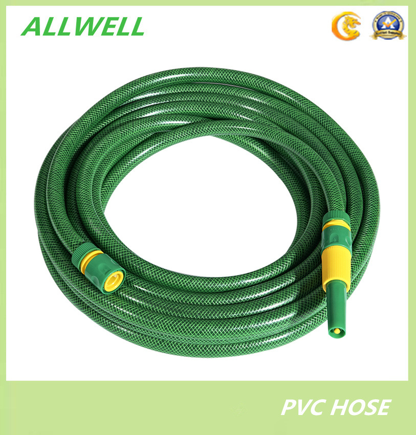 PVC Plastic Fiber Braided Flexible Green Garden Water Hose