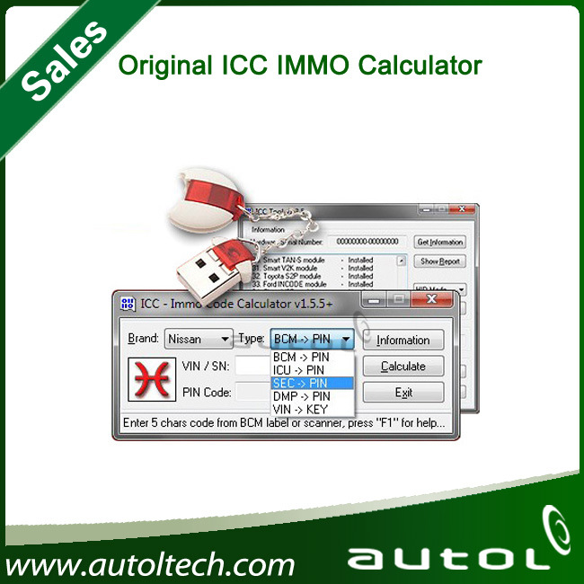 Full Car System and Cover All Cars Professional Key Pin Code Reader Tool 100% Original Icc IMMO Calculator with Update Online