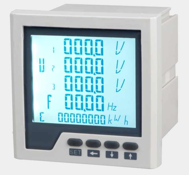 Three-Phase Multifunction Power Meter (LCD display) with RS-485