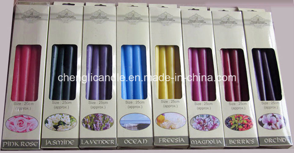 Color Scented Non Drip Smokeless Household Decorative Stick Pillar Candle