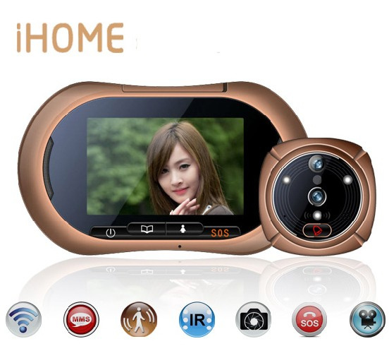 WiFi Digital Peephole Door Viewer, Support Video Chat, Video Record and Photo Capture Outdoor