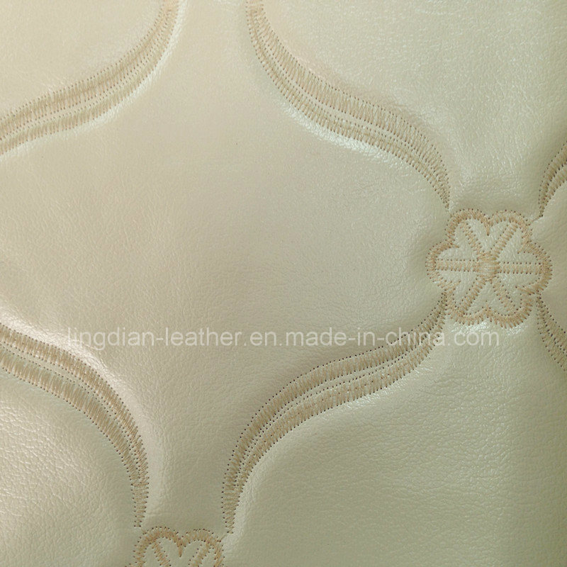 Warm Color Smooth PVC Bed Cushion Leather (X16-81-1)