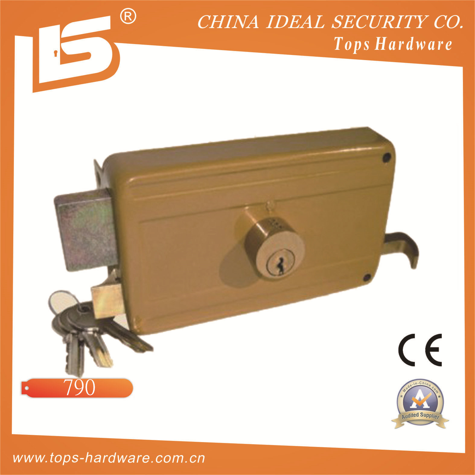 Security High Quality Door Rim Lock (790)