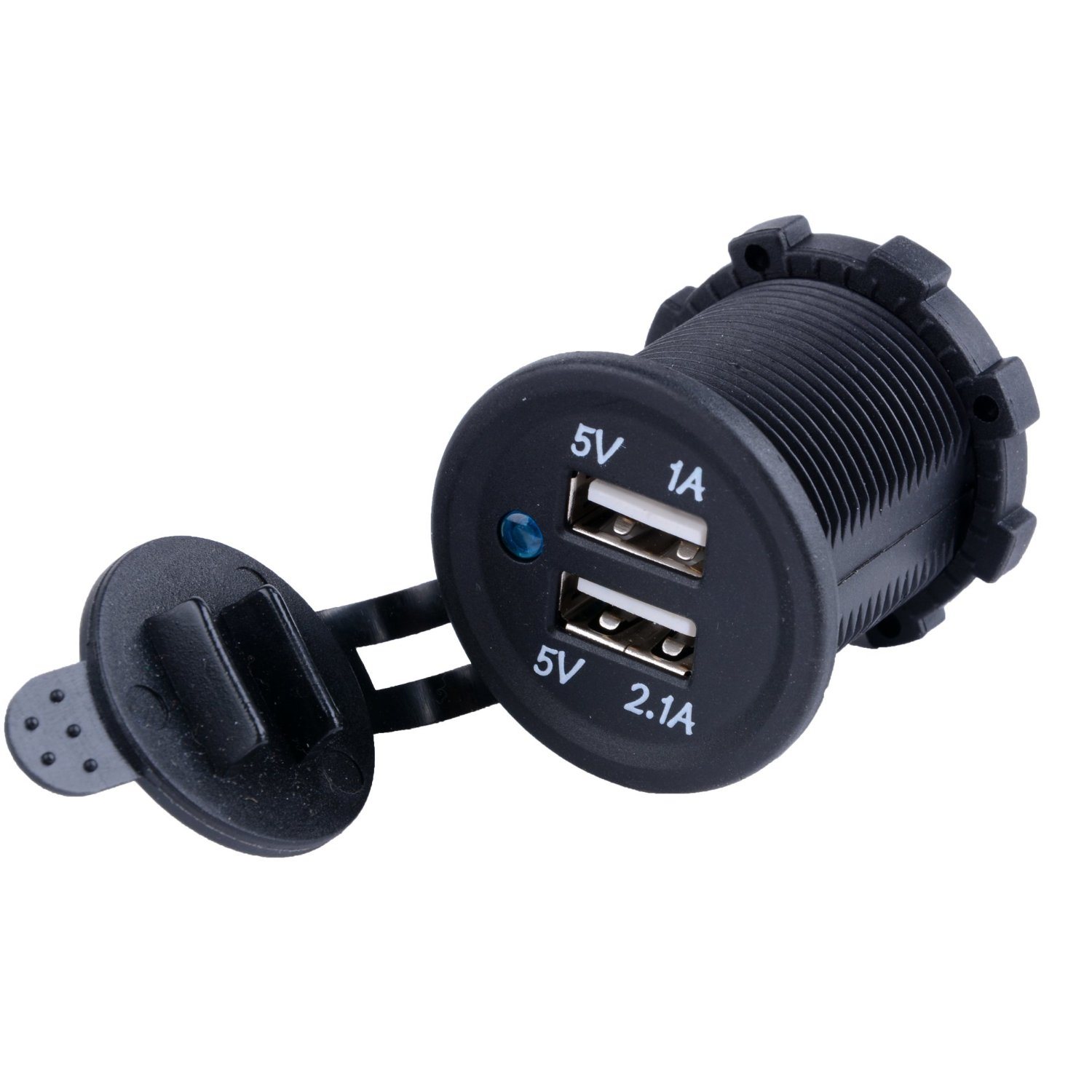 Waterproof Dual USB Charger Socket for Boat / RV / Car / Motor-Home
