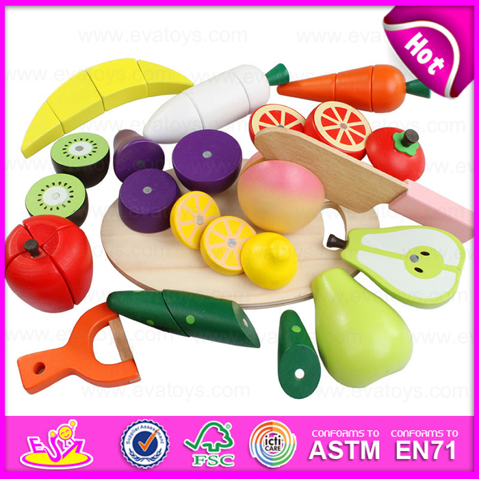 2015 New Cutting Vegetables Toy, Children Vegetable Cutting Wooden Toy, Kids' Pretend Play Wooden Cutting Toy W10b138