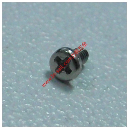 Round-Head Slotted Fastener Micro Screws with Cross Slot