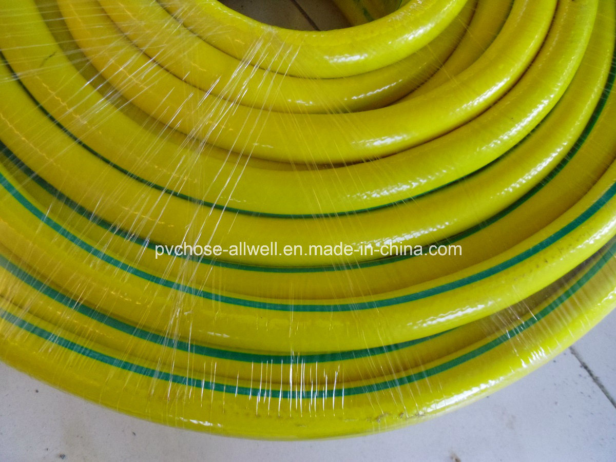 PVC Yellow Flexible Fiber Braided Garden Water Hose 1