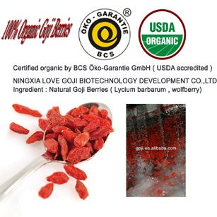 EU Certificate Organic Goji Berry