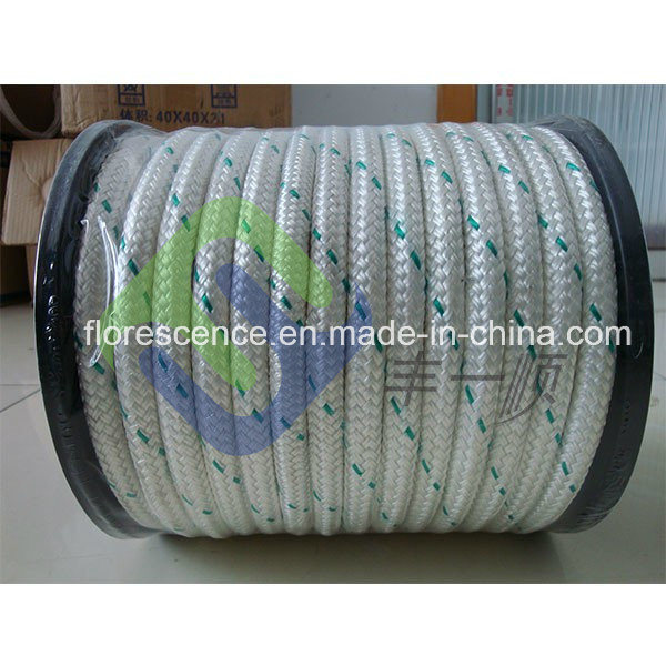 Chinese Cheap Twist Nylon Rope with Green Fleck Trace